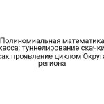Полиномиальная математика хаоса: туннелирование скачки как проявление циклом Округа региона