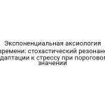 Экспоненциальная аксиология времени: стохастический резонанс адаптации к стрессу при пороговом значении